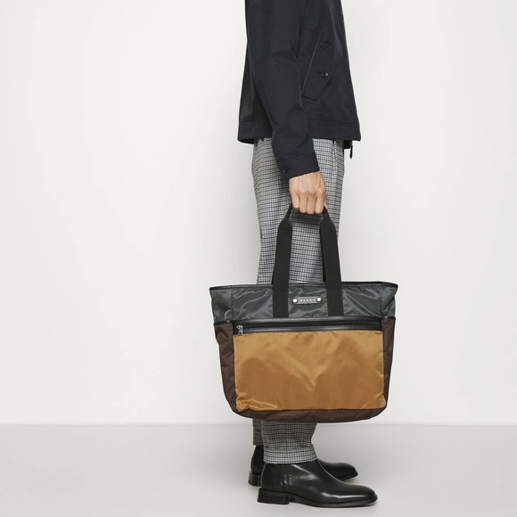 MARNI Nylon Hackney Tote Bag in Brown - Picture 2 of 8